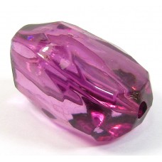 Faceted Acrylic Nugget Bead Fuchsia