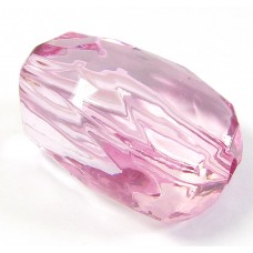 Faceted Acrylic Nugget Bead Rose