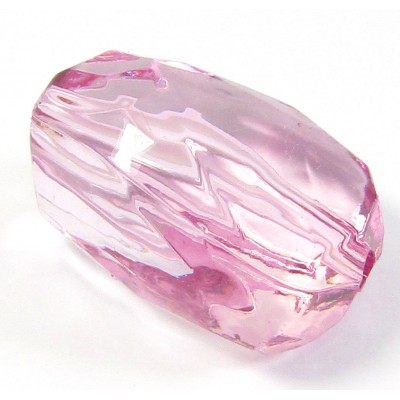 Faceted Acrylic Nugget Bead Rose