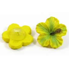 1 Acrylic Yellow Colour Flower Button