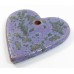 1 Funky Heart Porcelain Pendant - Speckled Violet