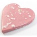 1 Funky Heart Porcelain Pendant - Candy Floss