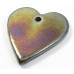 1 Funky Heart Porcelain Pendant - Oil Puddle