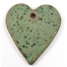 1 Funky Heart Porcelain Pendant - Crocodile