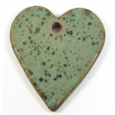 1 Funky Heart Porcelain Pendant - Crocodile