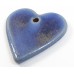 1 Funky Heart Porcelain Pendant - Forget Me Not