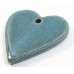1 Funky Heart Porcelain Pendant - Blue Lagoon
