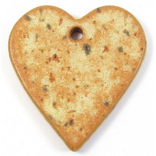 1 Funky Heart Porcelain Pendant - Sandstorm