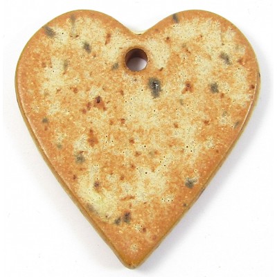 1 Funky Heart Porcelain Pendant - Sandstorm