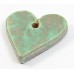 1 Porcelain Funky Heart Mini - Verdigris