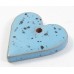 1 Porcelain Funky Heart Mini - Duck Egg