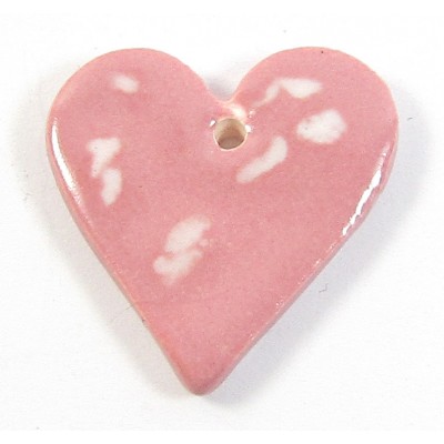 1 Porcelain Funky Heart Mini - Candy Floss
