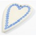1 Blue Lace Heart Porcelain Pendant