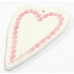 1 Pink Lace Heart Porcelain Pendant