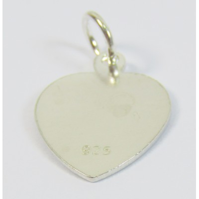 1 Sterling Silver Heart Charm Blank with Jump Ring for Engraving or Stamping