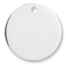 1 Sterling Silver 20mm Round Disc Pendant Blank for Engraving or Stamping