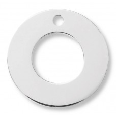 1 Sterling Silver 20mm Donut Washer Pendant for Engraving or Stamping