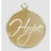 1 Sterling Silver 16mm Disc Pendant Engraved 'Hope'