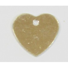 1 Sterling Silver 6mm Heart Pendant Blank for Engraving or Stamping
