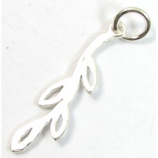 1 Sterling Silver Branch Charm with Hanging Loop