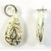 1 Sterling Silver Pierced Teardrop Charm