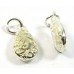 1 Sterling Silver Pierced Teardrop Charm
