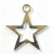 1 Sterling Silver Open Star Charm