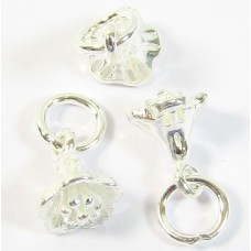 1 Sterling Silver Flower Charm