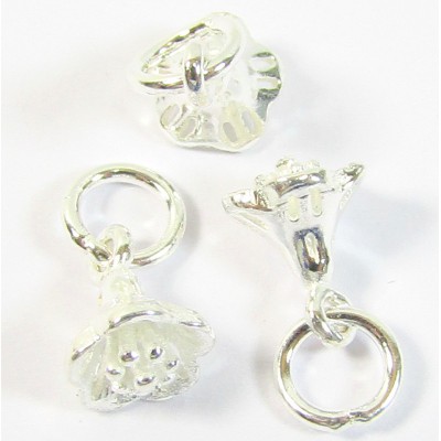 1 Sterling Silver Flower Charm