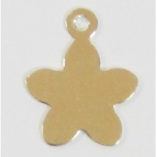 1 Sterling Silver 7mm Flat Flower Charm