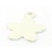 1 Sterling Silver 7mm Flat Flower Charm