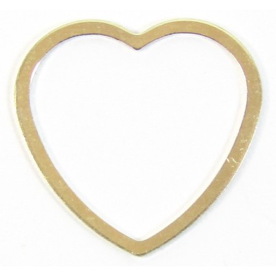 1 Sterling Silver 16mm  Open Heart Pendant Charm Link