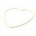 1 Sterling Silver 16mm  Open Heart Pendant Charm Link