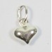 1 Sterling Silver Small Puffed Heart Charm