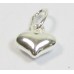 1 Sterling Silver Small Puffed Heart Charm
