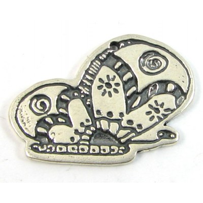 1 Sterling Silver Half Butterfly Charm