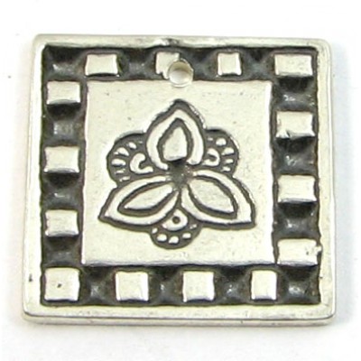 1 Sterling Silver Flower in a Box Charm