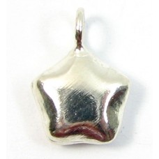 1 Sterling Silver Star Charm with Hanging Ring
