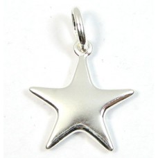 1 Sterling Silver Star Charm with Hanging Ring