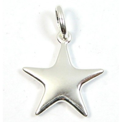 1 Sterling Silver Star Charm with Hanging Ring