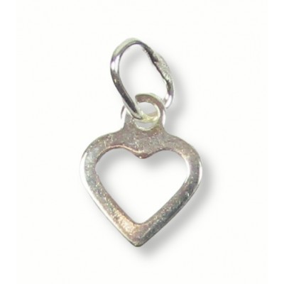 1 sterling silver Dinky Open Heart Charm