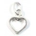 1 sterling silver Dinky Open Heart Charm