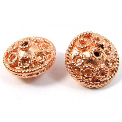 1 Pure Copper Flying Saucer Detail Bead
