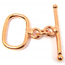 1 Pure Copper Oval Toggle Clasp