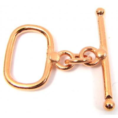 1 Pure Copper Oval Toggle Clasp