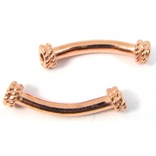 10 Pure Copper Curved Tube with Rope Effect Ends