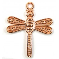 1 Pure Copper Dragonfly Charm Pendant