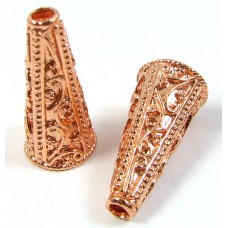 1 Pure Copper Bead Cone End