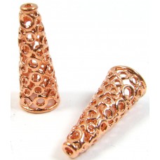 1 Pure Copper Bead Cone End
