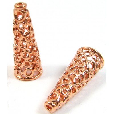1 Pure Copper Bead Cone End